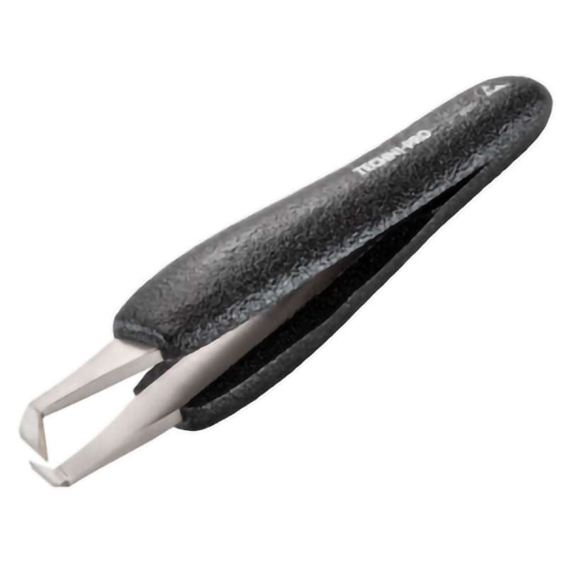 ESD Foam Cutting Tweezers, Style 15AGW, Carbon Steel, Predominant Angle, 4.7"